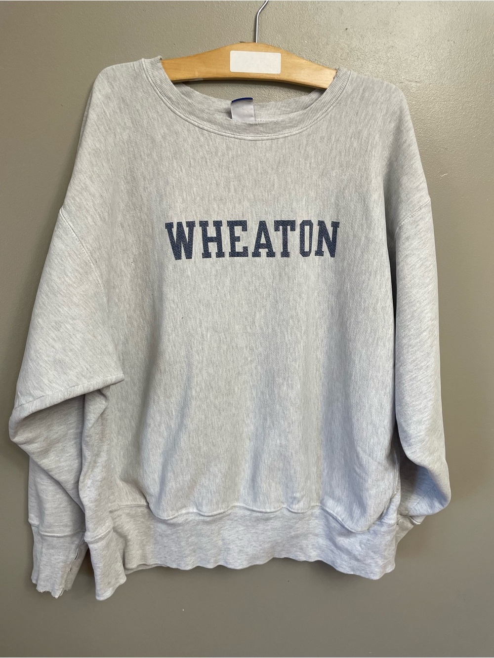 Vintage 1990s Champion Reverse Weave Wheaton College Crew Neck Sweatshirt XXL
